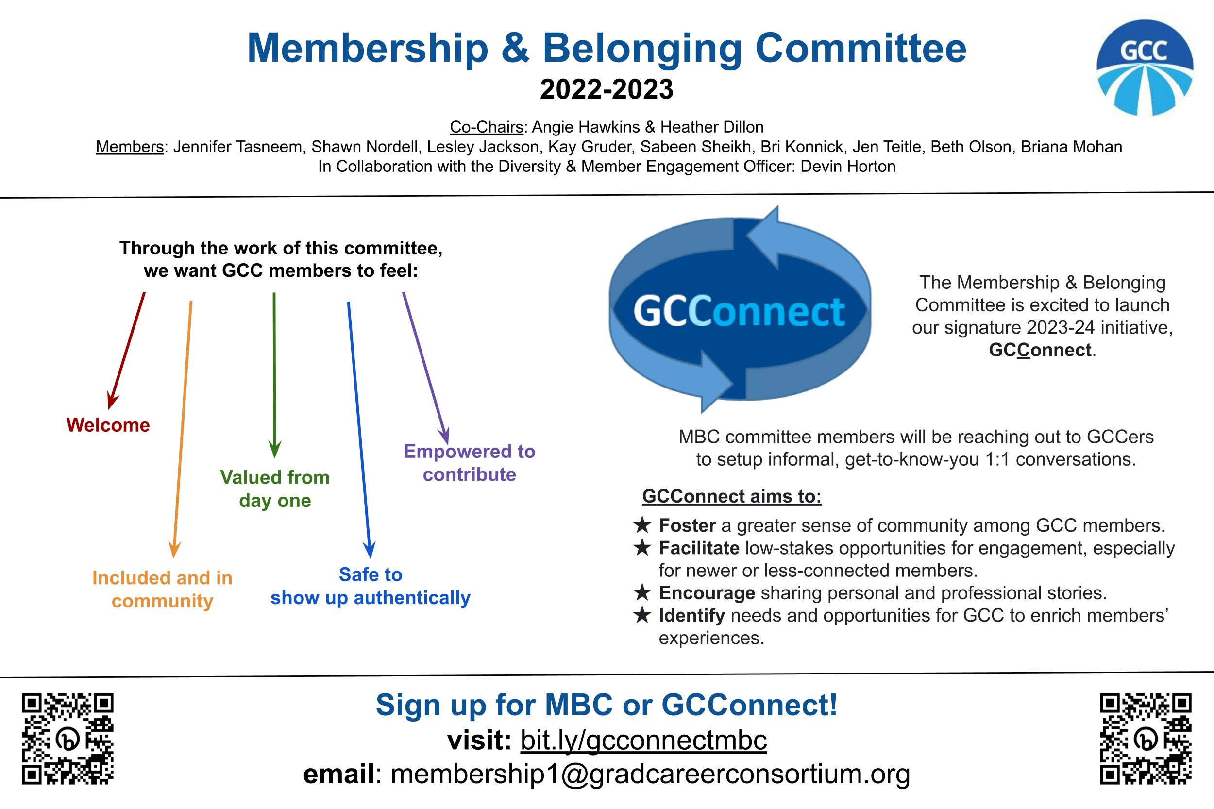Membership & Belonging Committee 2022-2023 Conference Poster