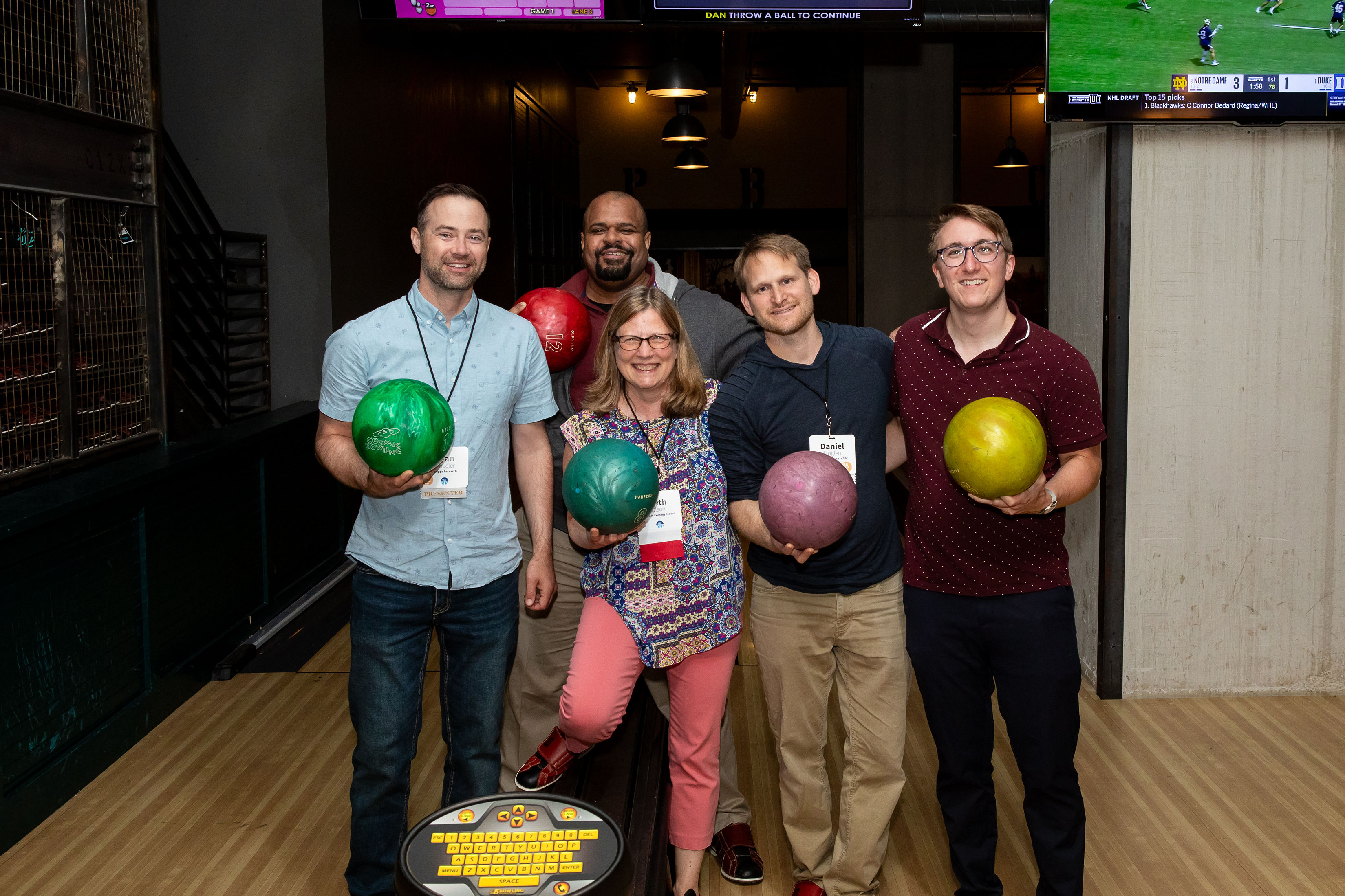 Second group of GCCers enjoying bowling at Punch Bowl Social