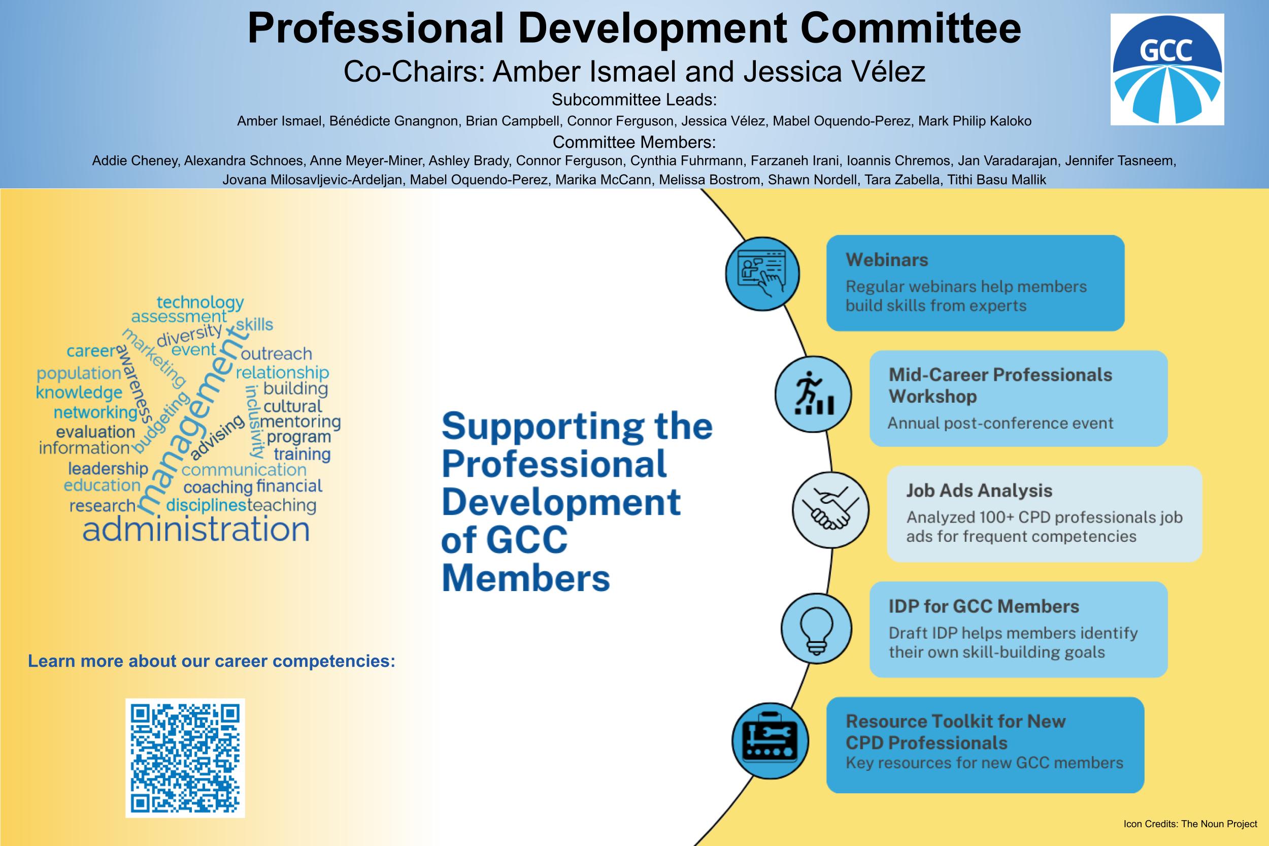GCC Professional Development Committee poster 2023