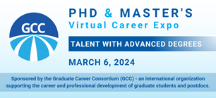 PhD and Masters Virutal Career Expo Talent with Advanced Degrees March 6 2024